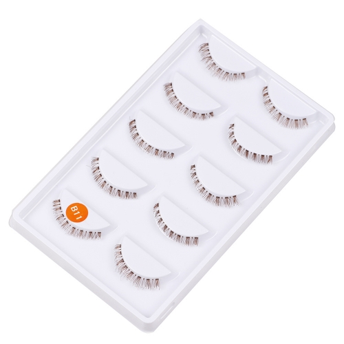 B11：5 pack Bottom Lashes  (brown colors)