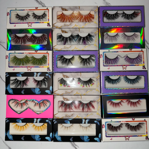 $1 Color Lashes (25mm & 18mm mixed)