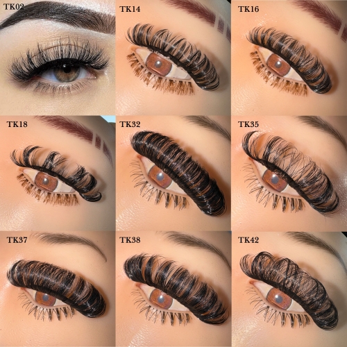 30 Set 10 pack Russian Curl Lashes