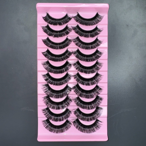 “TK44” 10 Pack Russian curl lashes 20mm D Curl