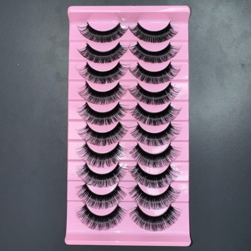 “TK50” 10 Pack Russian curl lashes 20mm D Curl