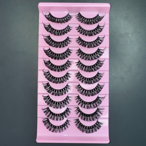 “TK16” 10 Pack Russian curl lashes 18mm D Curl