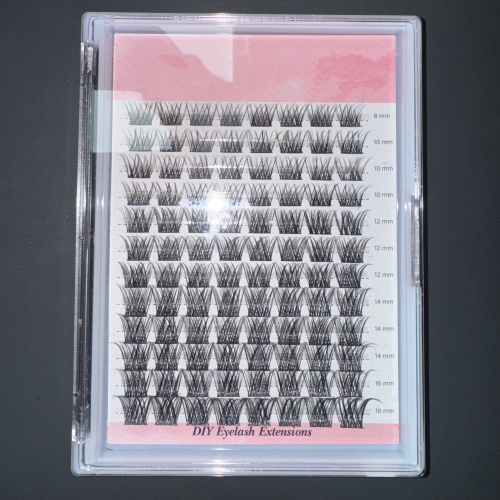 Z008 DIY Cluster Lashes (D curl ,8mm-16mm, 96 clusters)