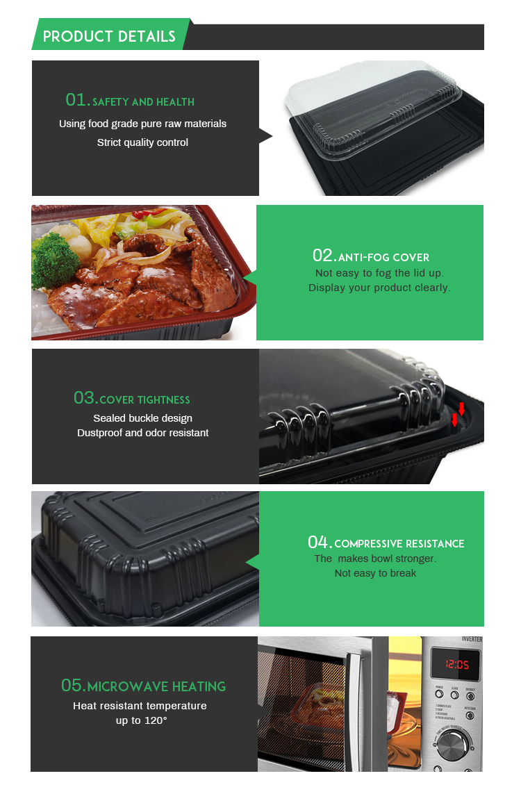 PP-85 series disposable food packaging box is the best choice for hot food packaging and food delivery.