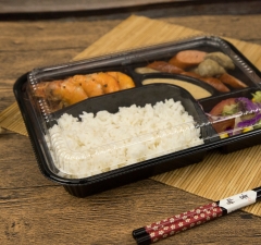 日式PS外卖午餐盒 保鲜分格防串味饭盒便当盒