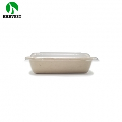 750ml环保可降解一次性纸浆沙拉碗单格竹浆餐盒