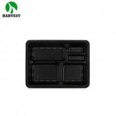 黑色环保塑料餐盒一次性快餐盒外卖打包盒加厚pp饭盒