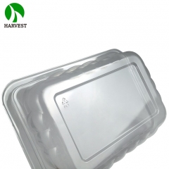16盎司环保可回收透明PET塑料沙拉盒带内托分隔盘