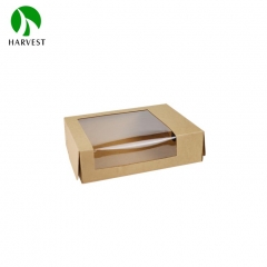 PCW series rectangular cowhide paper open transparent window connecting body carton