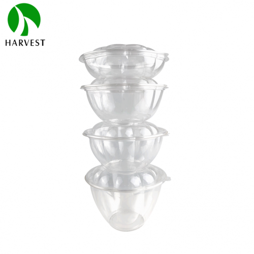 HS series PET recyclable plastic flower -shaped salad bowl