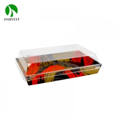 Kraft Paper Sushi Box With Clear Lid - PR Series