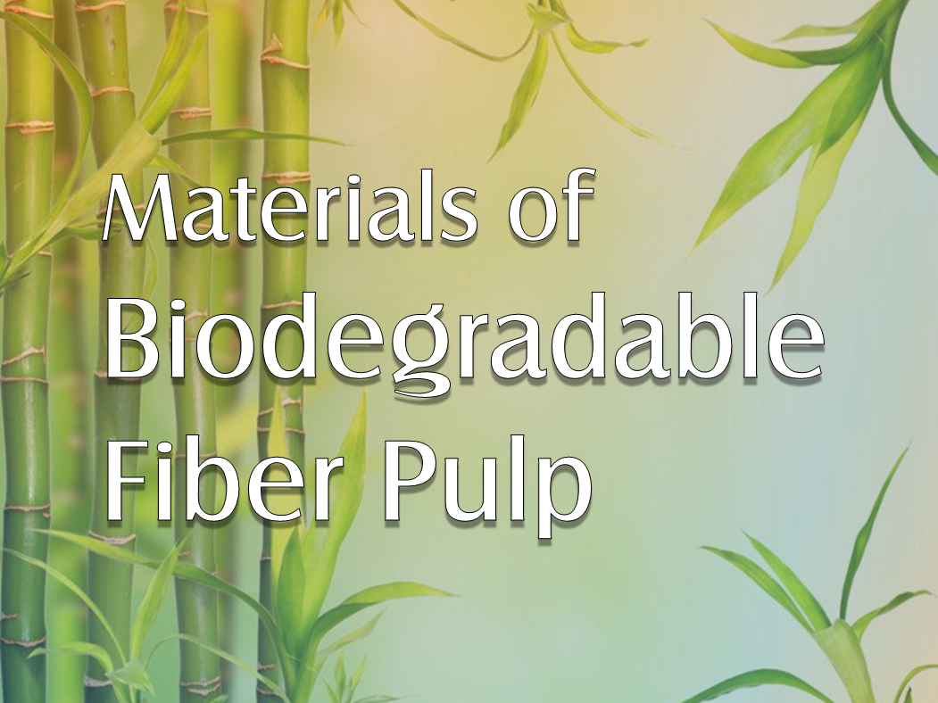 Bio -degradable plant fiber bamboo pulp pulp material