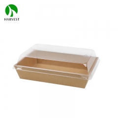 Kraft Paper Food Box with Clear Lid - PR Series