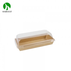 Kraft Paper Sushi Box With Clear Lid - PR Series