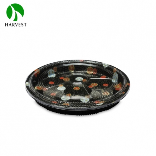 HP disc series round plastic sushi party disk