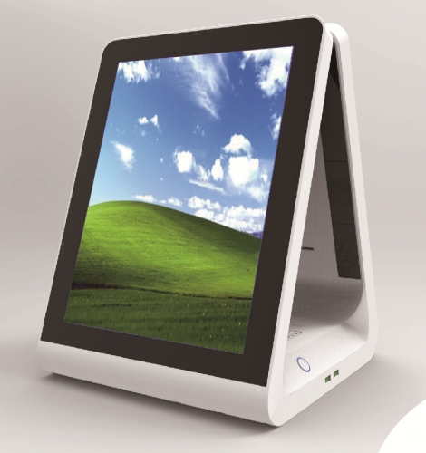 LENVII LV-V2HD Сенсорный экран POS, 12-дюймовый сенсорный экран с 12-дюймовым дисплеем, двусторонний, емкостный сенсорный, белый