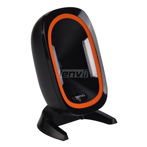 LENVII D2200 Versatile 1D/2D/Qr-code Desktop Barcode Scanner with Wide Window Scanning for Rapid Scanning Results，USB Wired