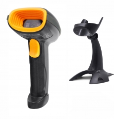 LENVII C800 2D Barcode Scanner with Stand, Handheld Wired QR Bar Code Reader with Adjustable Cradle Automatic Scanning 1D Bar Code scanner, for Retail