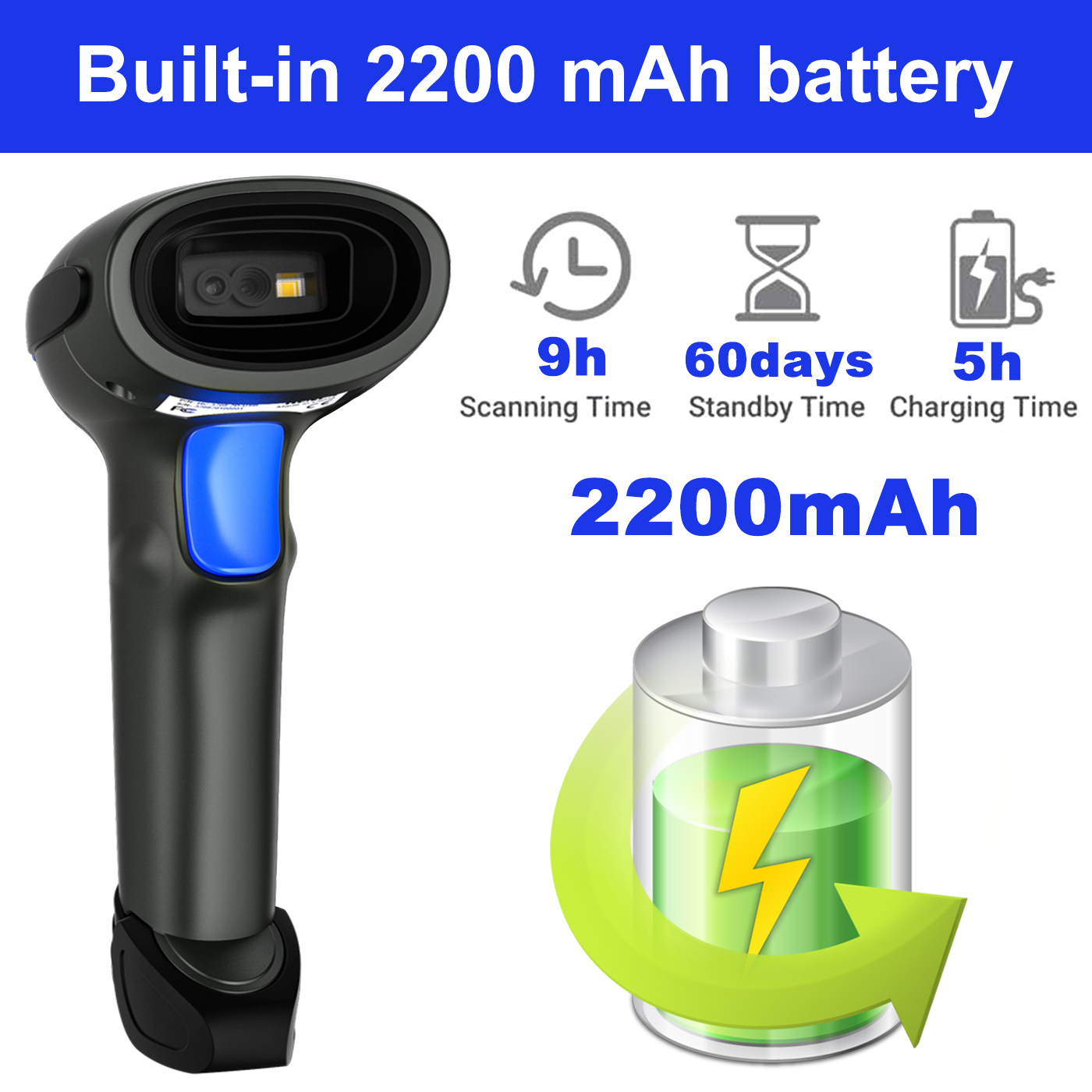 Wireless barcode scanner with batch scanning