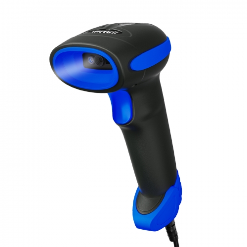 LENVII C200 Handheld 2D Barcode Scanner USB Wired 1D/2D/QR-CODE Barcode Reader(Blue)