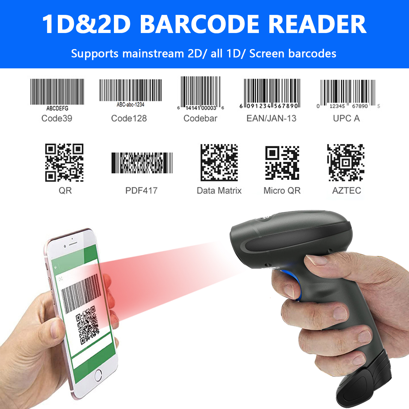 Wireless barcode scanner for school attendance
