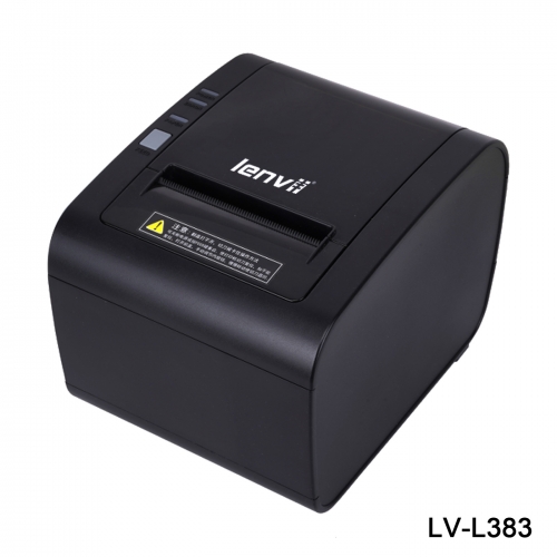 LENVII LV-L383 3IN/80MM Thermal Receipt Printer with Auto-cutter Black