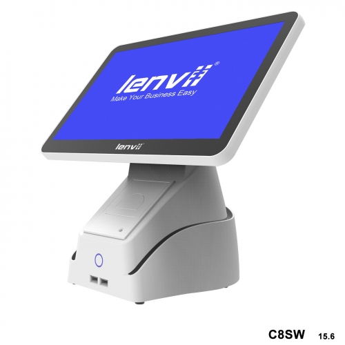 LENVII C8SW POS Terminal 15.6in Widescreen Touch Monitor ((I5+8GB+256GB SSD+WIFI/BLUETOOTH) white