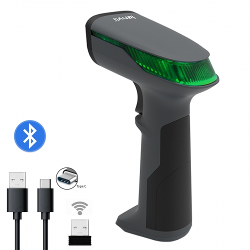 LENVII FW730 2D Barcode Scanner Handheld Type-C Charging with 3-in-1 connection wired wireless bluetooth High speed scanning