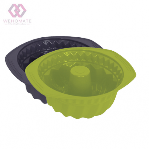 Silicone Fluted Tube Cake Baking Pan,Non-stick Cake Mold,Bakeware