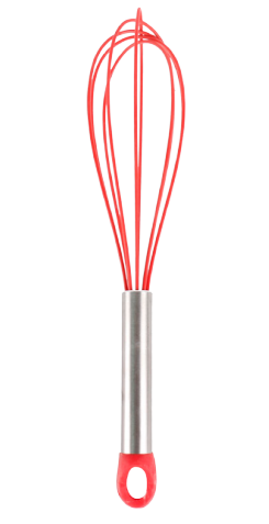 Silicone whisk with ss handle and silicone hang ring