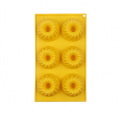 Silicone Donut Mold 6 Cavity Baking Mold Jelly Pudding Mold Ice Mold DIY Soap Mold