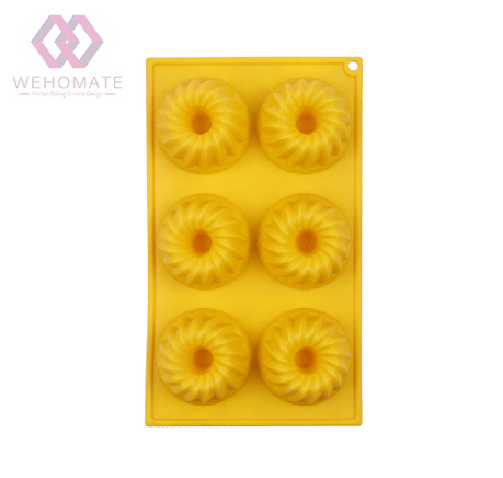 Silicone Donut Mold 6 Cavity Baking Mold Jelly Pudding Mold Ice Mold DIY Soap Mold
