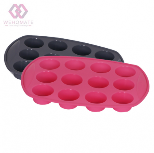 Silicone Muffin Mold 12 Cavity Mini Cake Cupcake Mold Ice Cube Jelly Pudding Mold