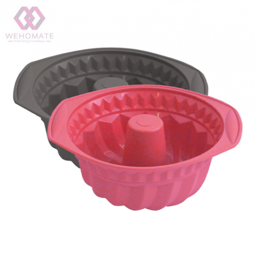 Silicone Fluted Tube Cake Baking Pan, Non-stick Cake Mold,Bakeware