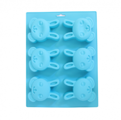 Silicone Rabbit Shape Cake Mold 6 Cavity Jelly Pudding Mold DIY Soap Mold