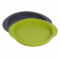 Silicone Tart Pan, Pie Pan,Quiche Baking Dish,Non-Stick Pizza Pie Mold