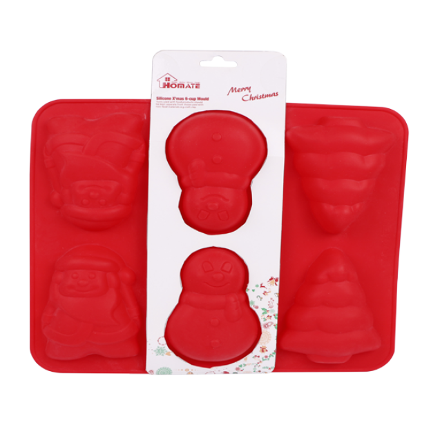 Silicone Christmas Cake Mold Baking Pan Snowman Christmas Tree Handmade Soap, Cake Decoration