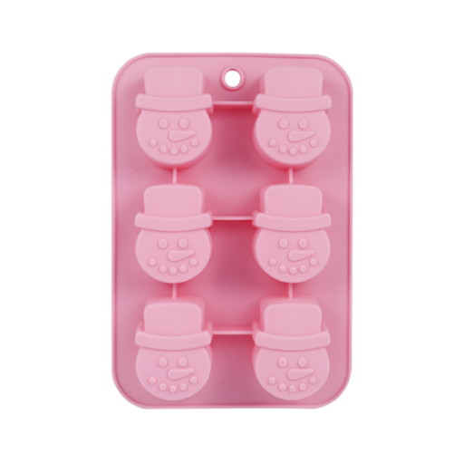 Silicone Snowman Cake Mold Muffin Mold Cupcake Mold Baking Tray 6 Cavity