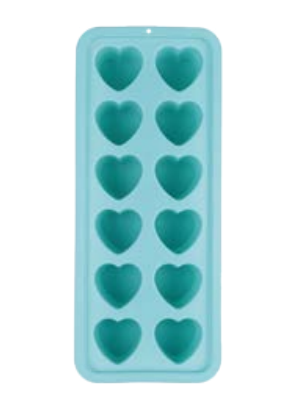 Silicone 12 holes herat shape ice cube mould ice cube tray