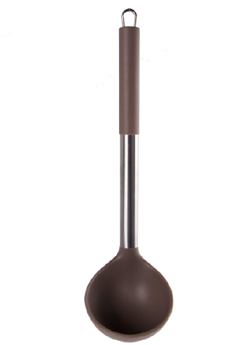 Silicone soup ladle with silicone tube handle