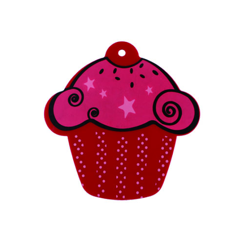 Silicone cup cake shape pot mat with printing