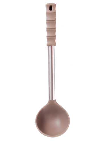 Silicone soup ladle with stainless steel handle silicone tube