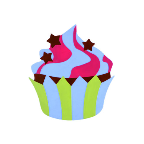 Silicone cup cake shape pot mat with printing