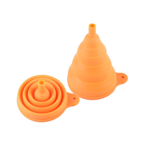 Silicone collapsible funnel,Flexible Silicone Foldable Kitchen Funnel for Liquid/Powder Transfer