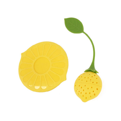 Silicone lemon tea infuser with cup lid,Silicone Tea Infuser Strainer, Lemon shape,with silicone lid