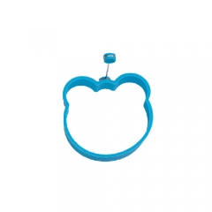 Silicone bear shape egg fryer with S/S wire,Egg Cooking Rings,Silicone egg former,Durable & Reusable Silicone Ring Eggs