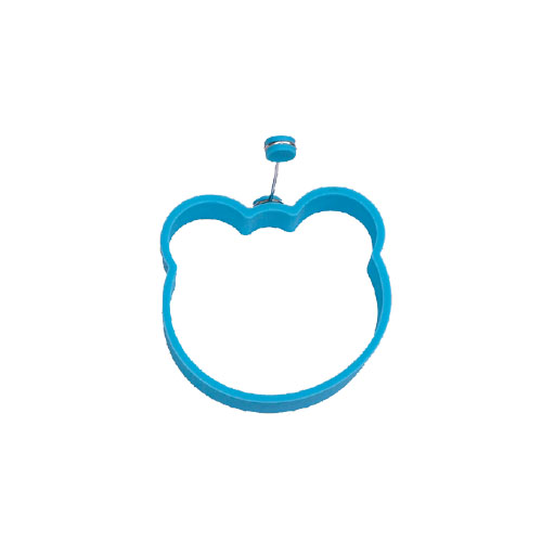 Silicone bear shape egg fryer with S/S wire,Egg Cooking Rings,Silicone egg former,Durable & Reusable Silicone Ring Eggs
