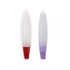 Silicone brush with hang hole,Silicone Oil Bottle Brush,Barbecue Baking Cake Brush