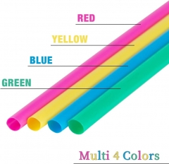 Custom Colorful Compostable PLA Disposable Straws 300 Pack
