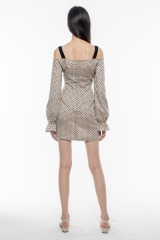 Khaki Dotted Dress